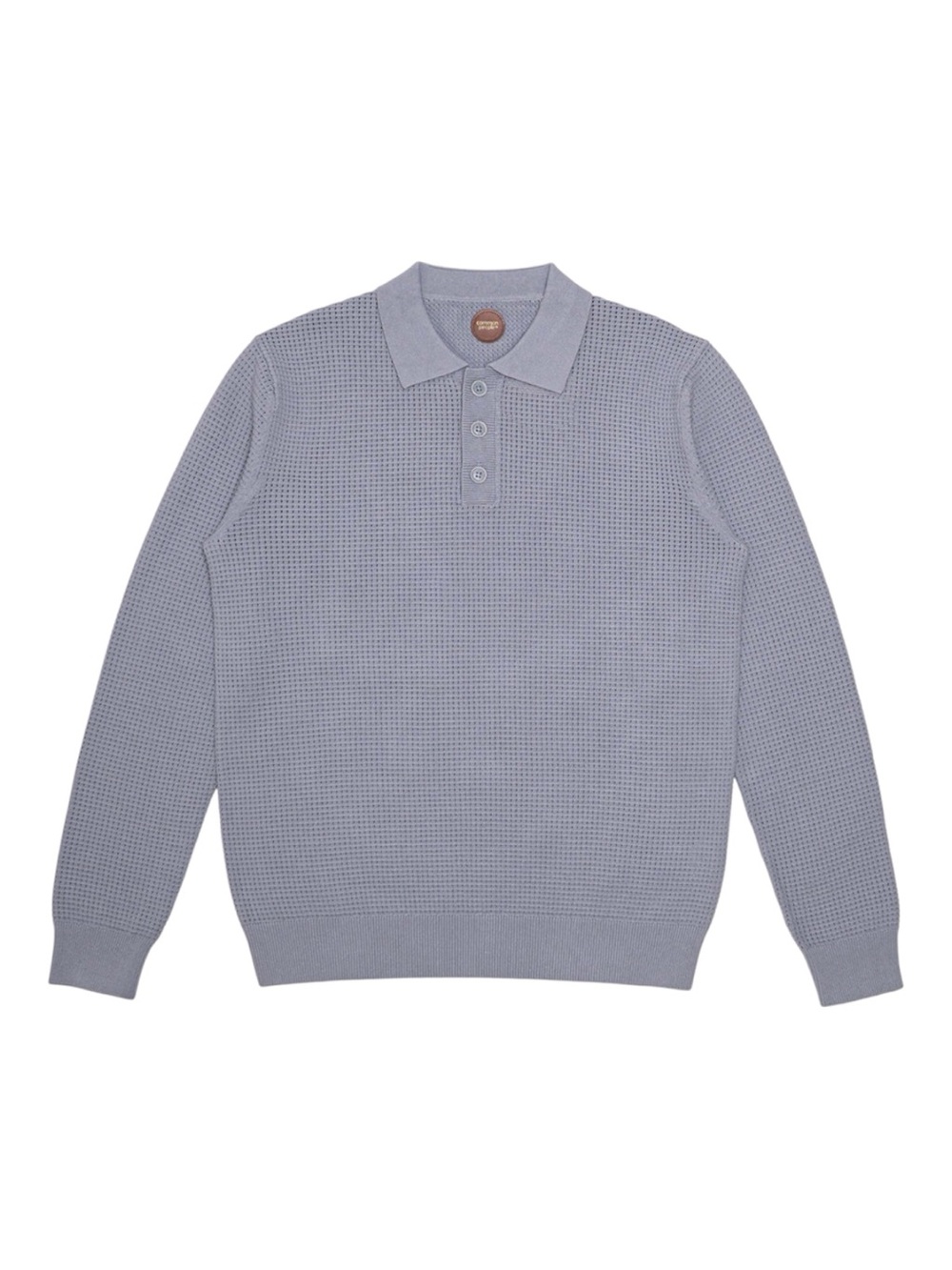 Common People Massie Blue Collar Cotton Sweater Knit Long Sleeve Regular Fit